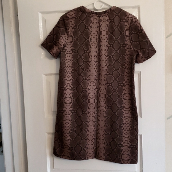 Zara Trafaluc Snakeskin Print Tshirt Dress - Picture 6 of 10